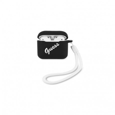 Guess Apple AirPods 1/2 cover Silicone Vintage case Black