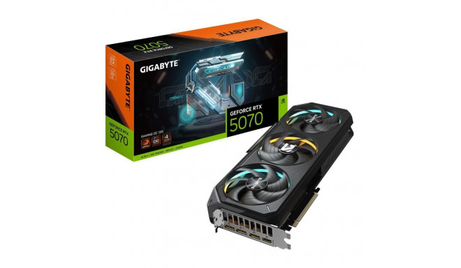 Gigabyte Graphics Card||NVIDIA GeForce RTX 5070|12 GB|GDDR7|192 bit|PCIE 5.0 16x|GPU 2625 MHz|Triple