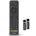 Hama Universal TV Remote Control 2-in-1 Large Buttons Infrared Learning Function Black