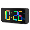Hama Ibiza Digital Alarm Clock Multicolor Display USB Charging Black