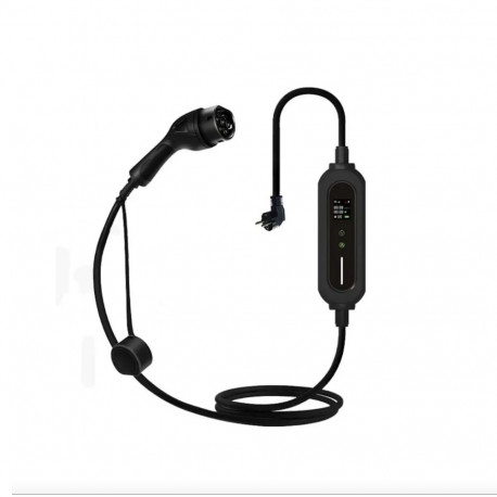 EV Charge Portable Type 2 Laadija 5m 3.6 kW Reguleeritav 6A–16A 1-Phase IP65 Must