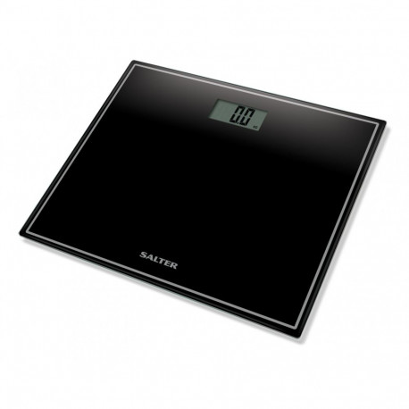 Salter 9207 BK3R Compact Glass Electronic Bathroom Scale - Black 5010777143355