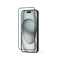 Crong Anti-Bacterial 3D Armour Glass - Szkło hartowane 9H Full Glue do iPhone 16 / iPhone 15 + ramka