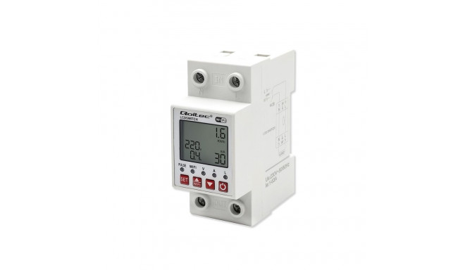 WiFi DIN rail relay with electricity meter 63A