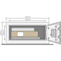 Basic safe YLC for laptop with alarm