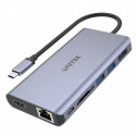 HUB USB-C 2x USB 3.1, HDMI,DP, RJ45, SD;D1056