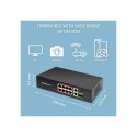 SWITCH 8x RJ45 PoE 2x RJ45 Uplink 1x SFP