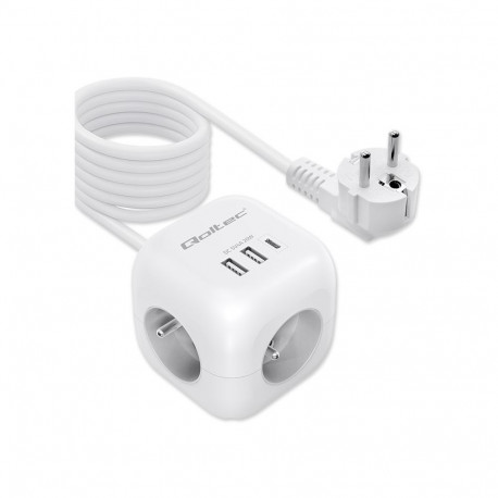 Pistikupesa kuubik 6-ühes 3x AC 2x USB 1x USB C PD 20W