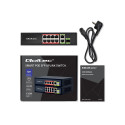 SWITCH 8x RJ45 PoE 2x RJ45 Uplink 1x SFP