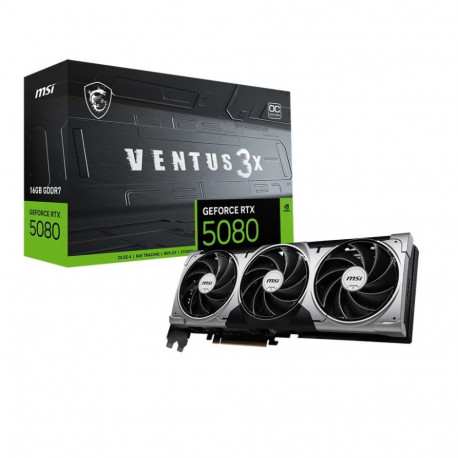 GeForce graafikakaart RTX 5080 VENTUS 3X OC 16G GDDR7 256bit DP/HDMI