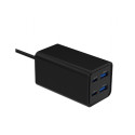 Universal charger 65W GaN 2xUSB-A 2xUSB-C fast charger black