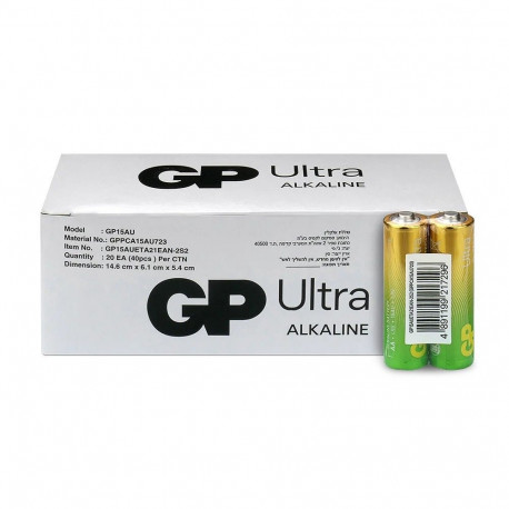 GP ULTRA LR6/ AA leelispatareid 40PCS