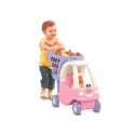 Pink trolley with shopping basket