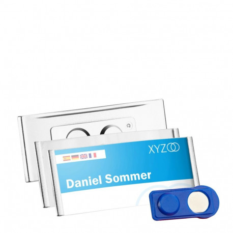 Nimesilt magnetkinnitusega Forum 35, 78x32mm, hõbe raam