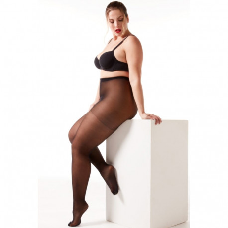 SOKISAHTEL QUEEN plus size 30 DEN tumepruunid sukkpüksid