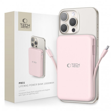Tech-Protect power bank 10000mAh PB31 LifeMag MagSafe, pink