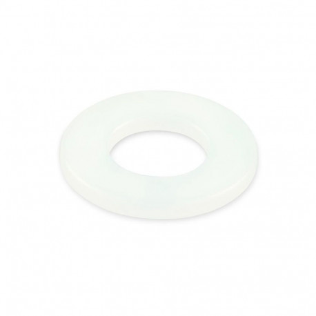 WASHER M 4 PLASTIC WHITE DIN125/25PCS