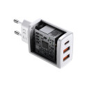 LAADIJA 2XUSB-A + USB-C 30W VALGE