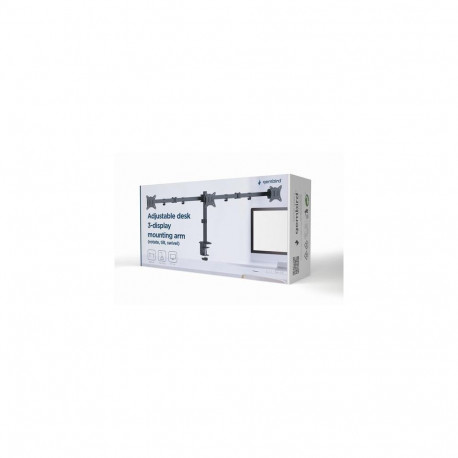 Gembird MA-D3-01 monitor mount / stand 68.6 cm (27") Desk Black