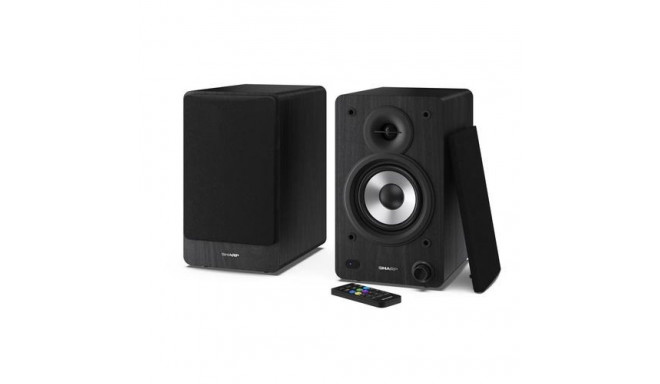 Sharp Bookshelf Speakers 2-way Black Wired &amp; Wireless 60 W