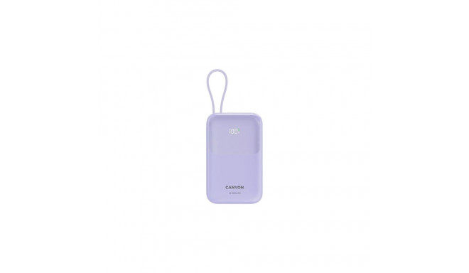 Canyon power bank OnPower 101 built-in cable 10000 mAh PD22.5W Purple