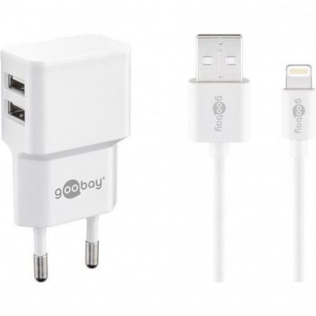 Goobay 44979 mobile device charger Mobile phone, Smartphone White AC Indoor
