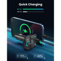 Bluetooth FM Transmitter and Car Charger UGREEN CD229, 2 x USB-A - 1 x USB-C - 1 x microSD, Black