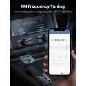 Bluetooth FM Transmitter and Car Charger UGREEN CD229, 2 x USB-A - 1 x USB-C - 1 x microSD, Black