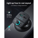 Bluetooth FM Transmitter and Car Charger UGREEN CD229, 2 x USB-A - 1 x USB-C - 1 x microSD, Black