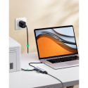 USB Hub UGREEN CM475, 3 x USB-A 3.0 - 1 x USB-C - 1 x RJ45, Grey