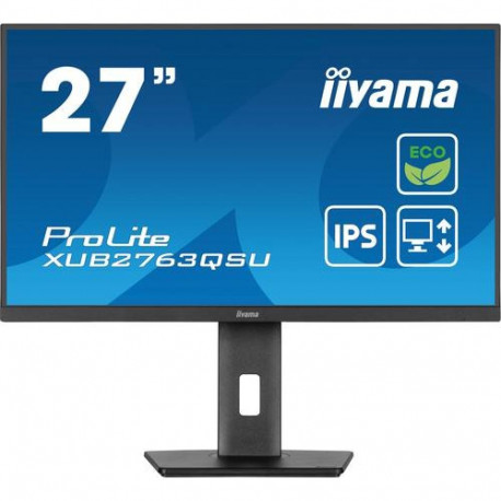 iiyama ProLite XUB2763QSU-B1 computer monitor 68.6 cm (27") 2560 x 1440 pixels Quad HD LED 