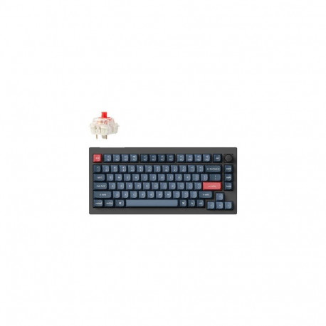 Keychron V1 Max keyboard Universal USB + RF Wireless + Bluetooth Black, Grey