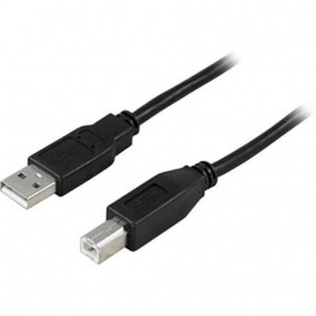 Deltaco USB-230S USB cable USB 2.0 3 m USB A USB B Black