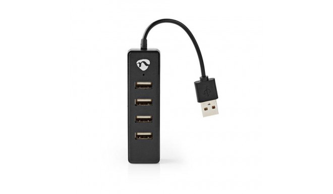 Nedis UHUBU2420BK interface hub USB 2.0 480 Mbit/s Black