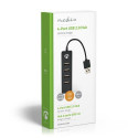Nedis UHUBU2420BK interface hub USB 2.0 480 Mbit/s Black
