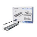 LogiLink UA0309 interface hub USB 3.2 Gen 1 (3.1 Gen 1) Type-C 5000 Mbit/s Grey LogiLink UA0309 interface hub USB 3.2 Gen 1 (3.1 Gen 1) Type-C 5000 Mbit/s Grey