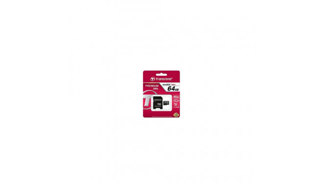 Transcend microSDXC/SDHC Class 10 64GB with Adapter