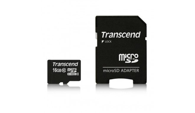 Transcend microSDXC/SDHC Class 10 16GB with Adapter