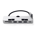 Satechi ST-TCIMHS laptop dock/port replicator USB 3.2 Gen 1 (3.1 Gen 1) Type-C Silver