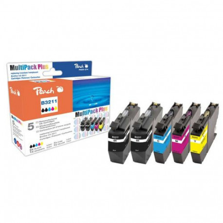 Peach PI500-274 ink cartridge 5 pc(s) Compatible Black, Cyan, Magenta, Yellow