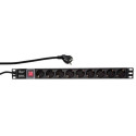 LogiLink PDU9C02 power distribution unit (PDU) 9 AC outlet(s) Black