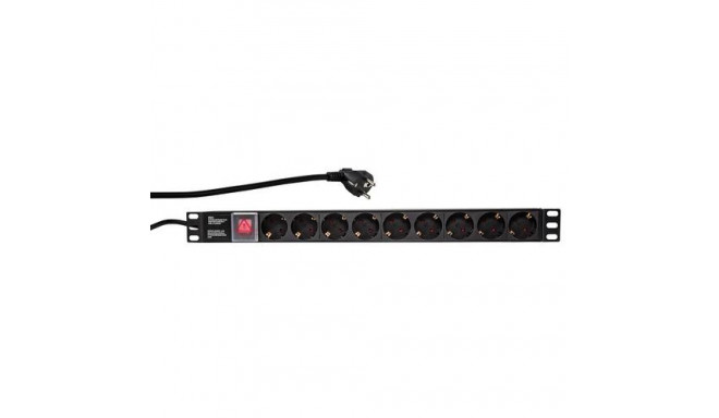 LogiLink PDU9C02 power distribution unit (PDU) 9 AC outlet(s) Black