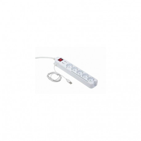 Gembird PCW-MS2G surge protector White 5 AC outlet(s) 250 V 1.8 m