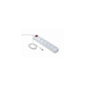 Gembird PCW-MS2G surge protector White 5 AC outlet(s) 250 V 1.8 m