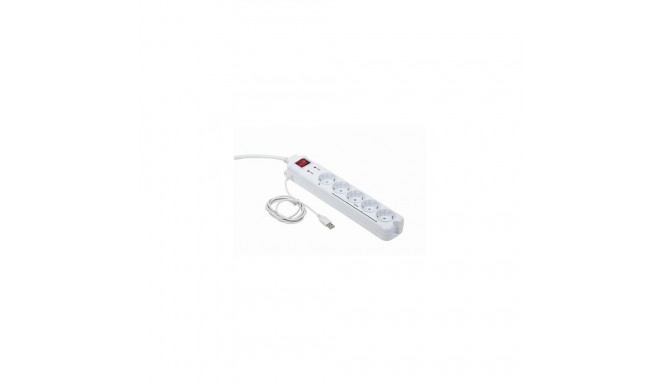 Gembird PCW-MS2G surge protector White 5 AC outlet(s) 250 V 1.8 m