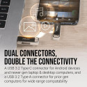 PNY DUO LINK USB flash drive 128 GB USB Type-A / USB Type-C 3.2 Gen 1 (3.1 Gen 1) Stainless steel