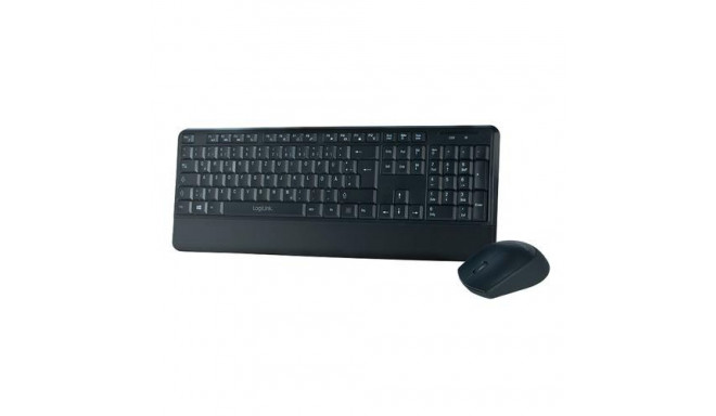 LogiLink ID0161 keyboard Mouse included Universal RF Wireless QWERTZ German Black