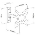 Techly 19-37&quot; Wall Mount for LED LCD TV Tilt 2 Joints Black&quot; ICA-LCD 2901
