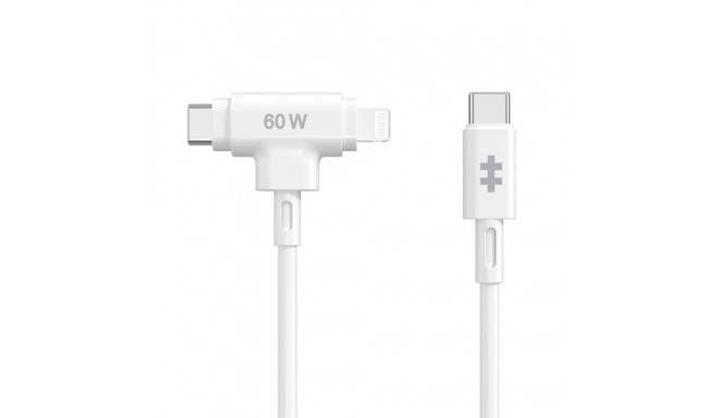 HYPER HyperJuice USB cable USB 2.0 1.5 m USB C USB C/Lightning White
