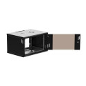Extralink Rack cabinet Premium 4U 600x450 Black tool-free mounting, wall-mounted